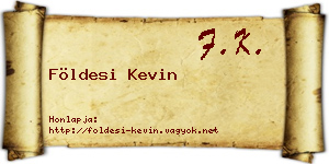 Földesi Kevin névjegykártya
